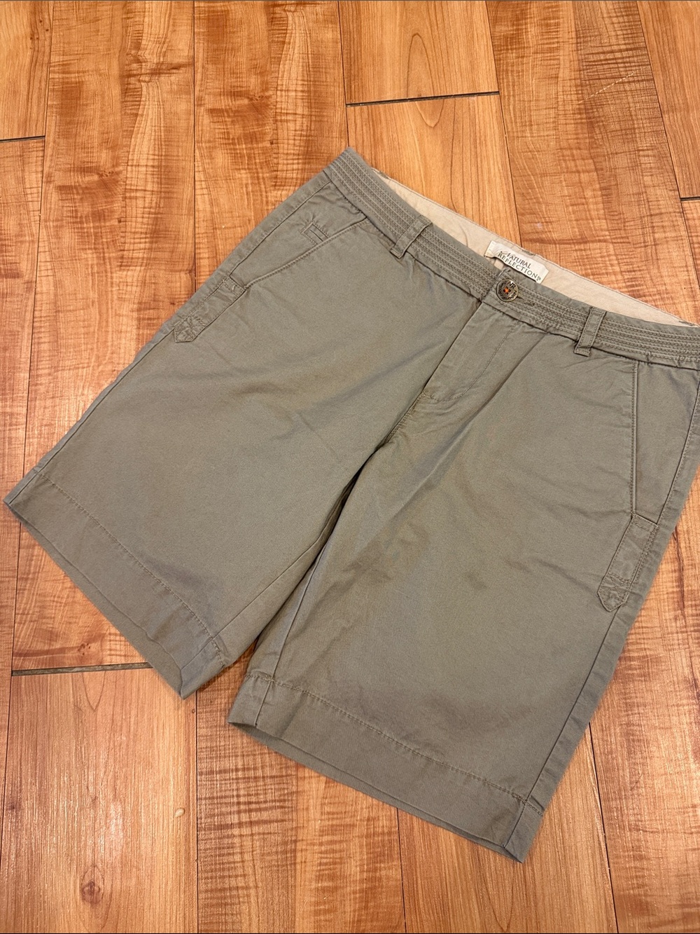 Natural Reflections women's Olive Green Flat Front Shorts